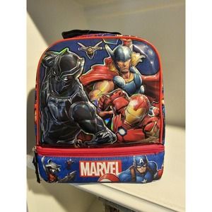 Marvel Kids Avengers Dual Compartment Drop Bottom Lunch Bag (Brand New)